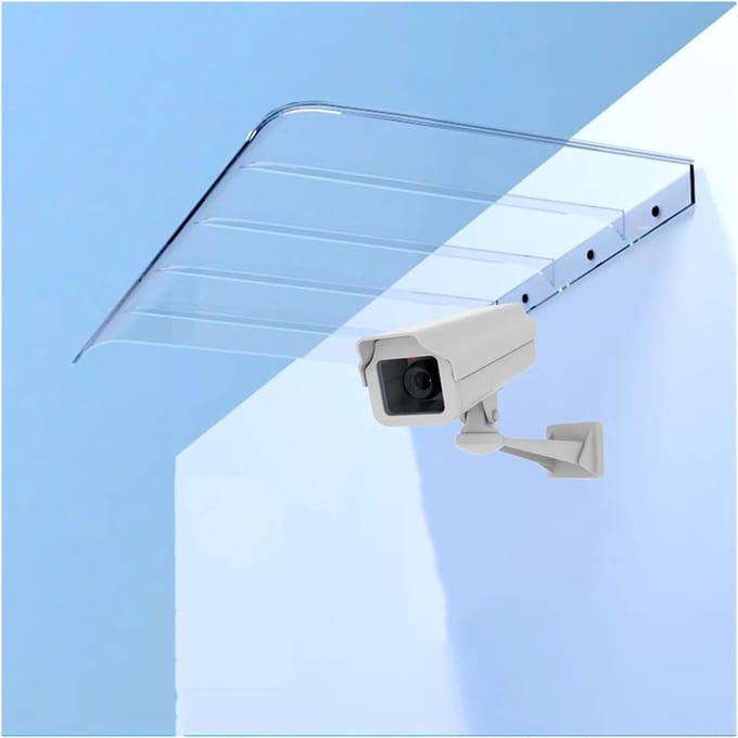 Polycarbonaat Luifel - Deur Overtreksel - Bescherming Buiten - UV-bestendig en Stil - 40 x 40 cm - Transparant