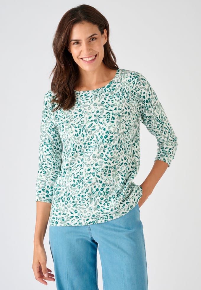 Damart - Trui fijn tricot - Dames - Groen - S
