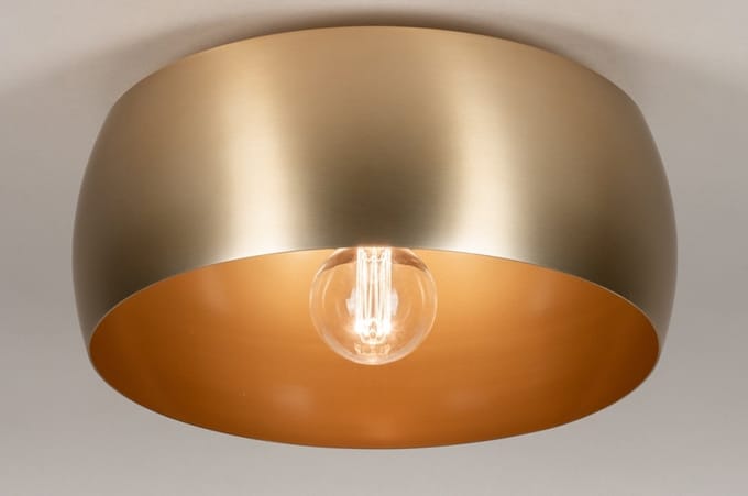 Lumidora Plafondlamp 74198 - Plafonniere - ZWEEDS - E27 - Goud - Messing (kleur) - Metaal - ⌀ 45 cm