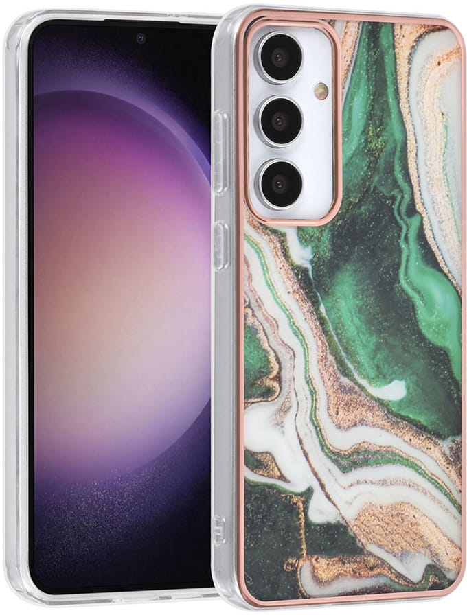 UNIQ Accessory Galaxy S24 Plus Backcover hoesje - Marble Green