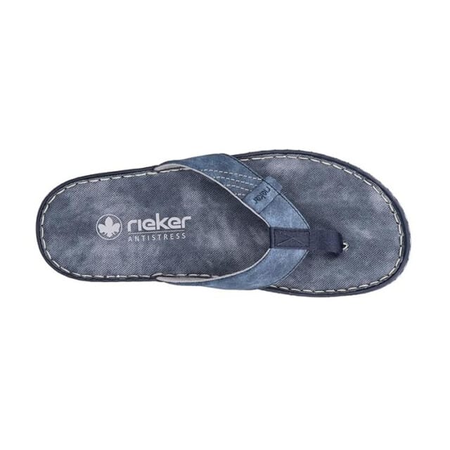 Rieker Morelia Slippers blauw Imitatieleer - Maat 43