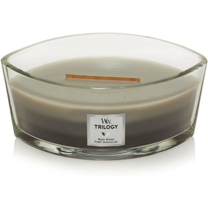 WoodWick Trilogy Ellipse Heartwick Warm Woods 453 g