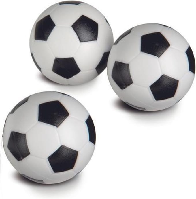 Smoby - Voetbaltafel Balletjes - 3 stuks - 34 mm - Zwart & Wit