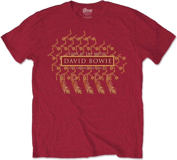 David Bowie - Phoenix Festival Heren T-shirt - S - Rood