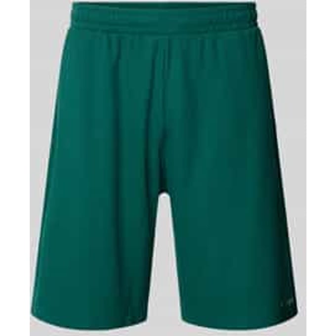 straight fit sweatshorts met structuurpatroon