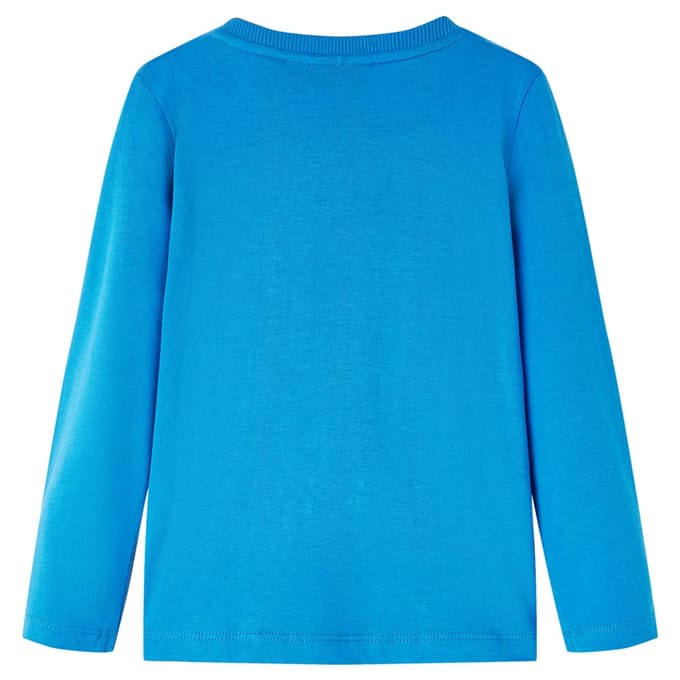 vidaXL - Kindershirt - met - lange - mouwen - 92 - kobaltblauw
