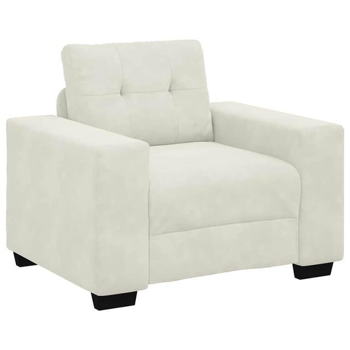 vidaXL - Sofastoel - Crème - 100x78x80 - cm - Fluweel