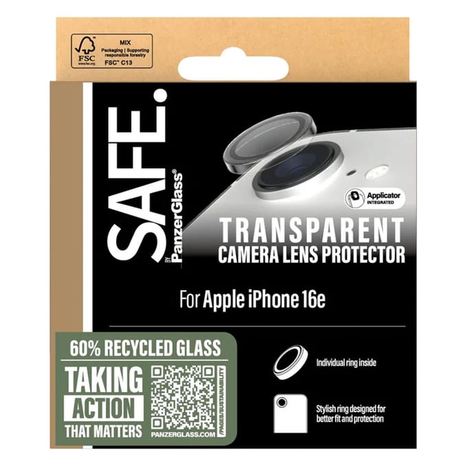 SAFE by PanzerGlass Camera Lens Protector geschikt voor Apple iPhone 17e / 16e