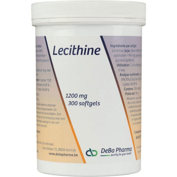 DeBa Pharma Lecithine 1200mg 300 Capsules
