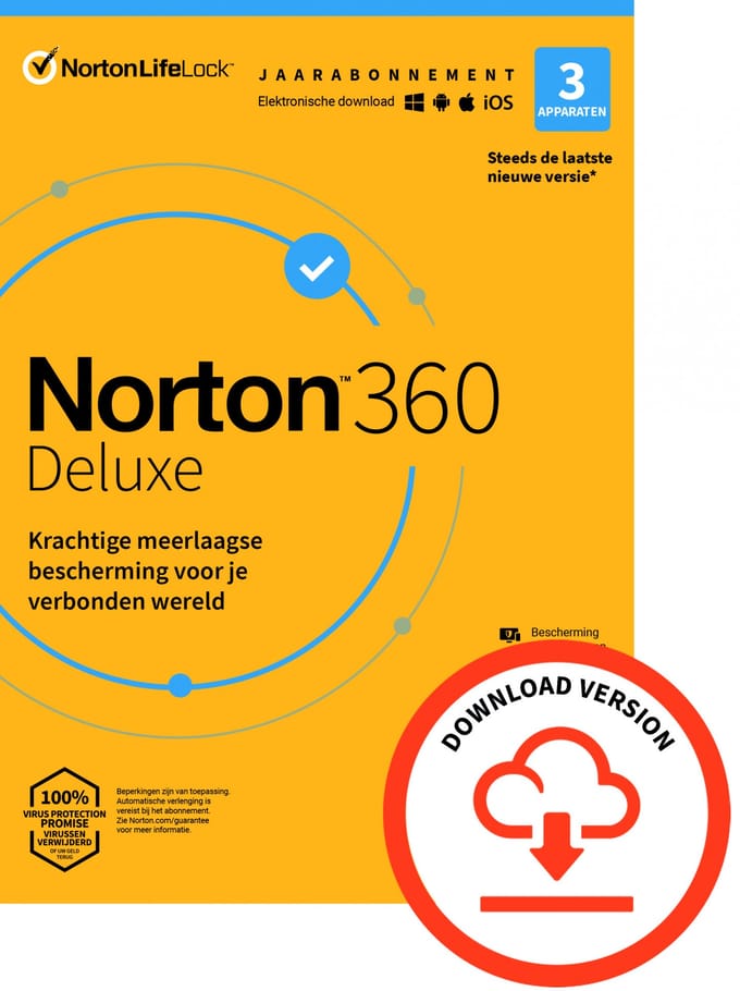 Norton 360 Deluxe - 1 Jaar