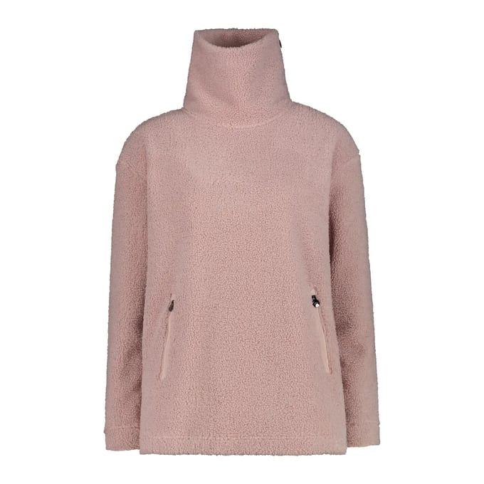Dames fleece met nepbont CMP