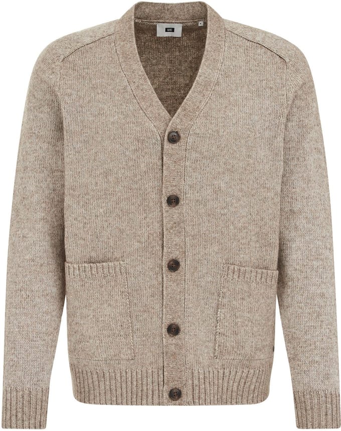WE Fashion Heren regular fit vest van wolmix