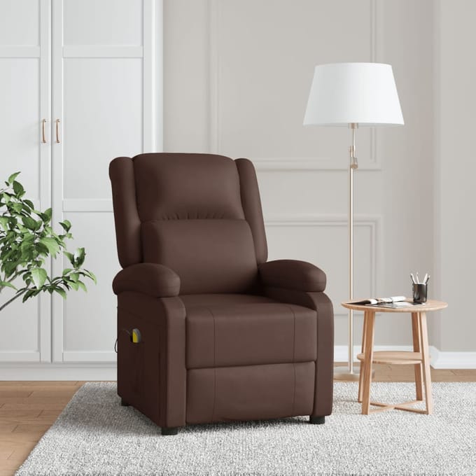 vidaXL - Massagestoel - kunstleer - bruin