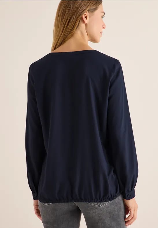 Blouse met gespleten hals