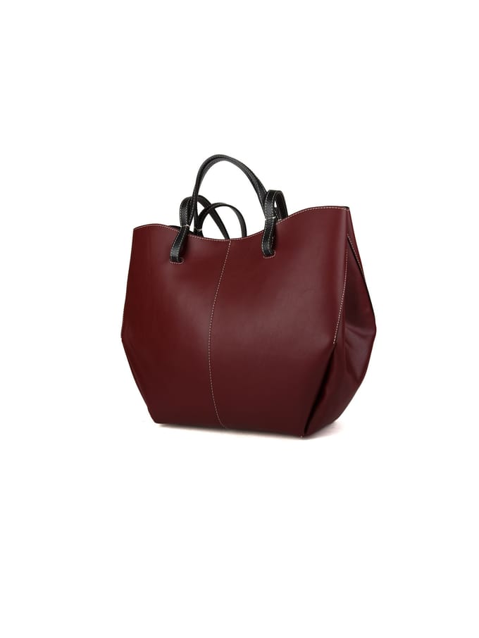 Giulia Monti Tote Bag Bordeau Zwart