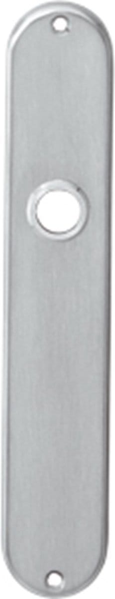 INTERSTEEL Langschild ovaal 220x41mm profielcilindergat 72mm RVS