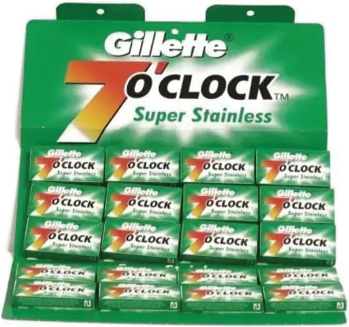 Gillette double edge scheermesjes 7 O'Clock Permasharp Stainless 100 stuks