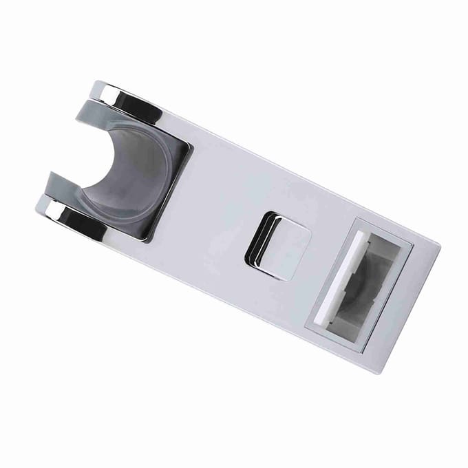 ABS Verchroomd Verstelbare Hoogte Doucheglijst Stang Rail Houder Standaard 30*15mm white