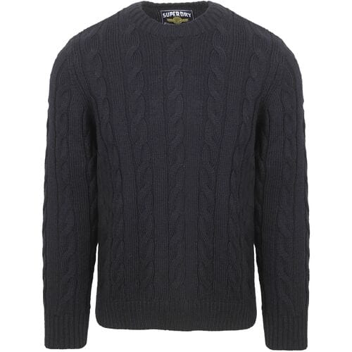 Superdry Pullover Jacob Cable Navy - Maat XXL - Heren - Pullovers