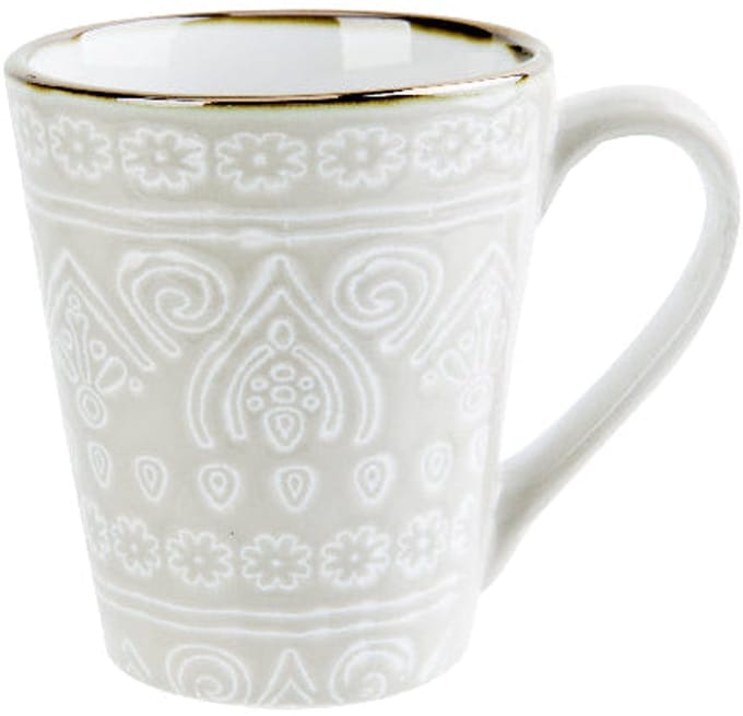 Cosy & Trendy Koffiemokken Murano - Set van 6 - Coffee Mug - Aardewerk Beige - Vaatwasserbestendig 340 ml