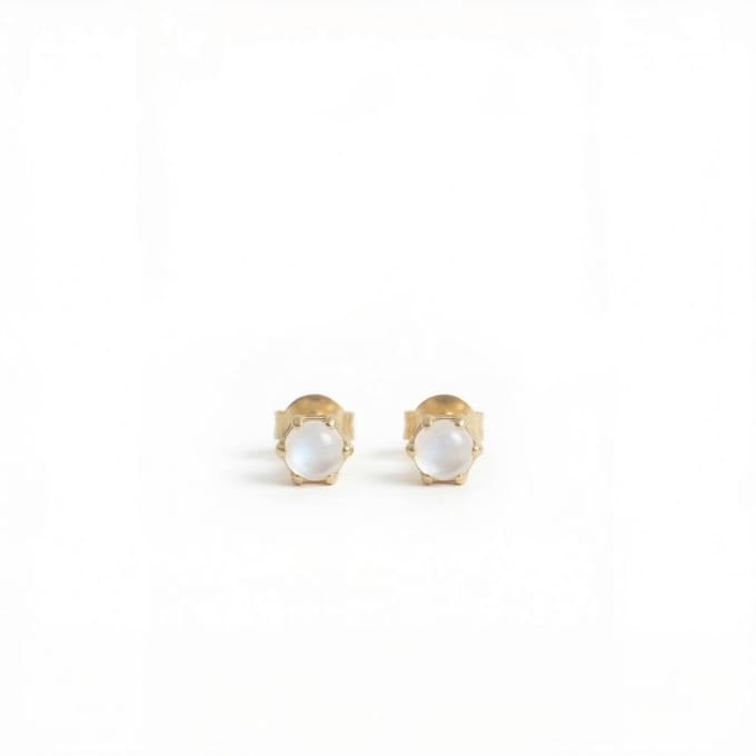 Oorknopjes Geboortesteen Juni Maansteen Goud | cadeau dames
