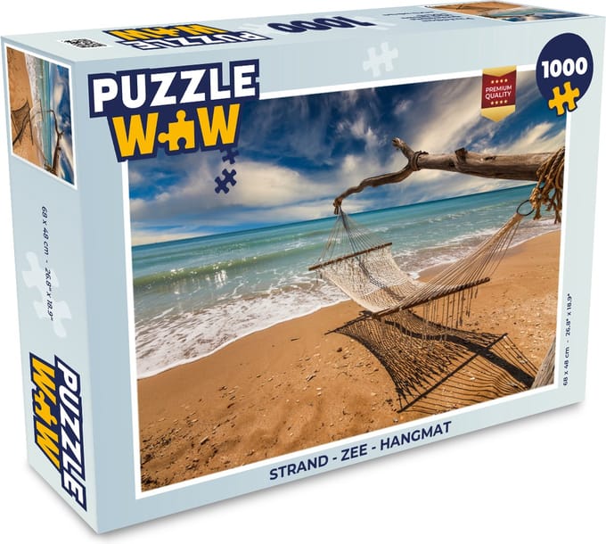 Puzzel Strand - Zee - Hangmat - Legpuzzel - Puzzel 1000 stukjes volwassenen