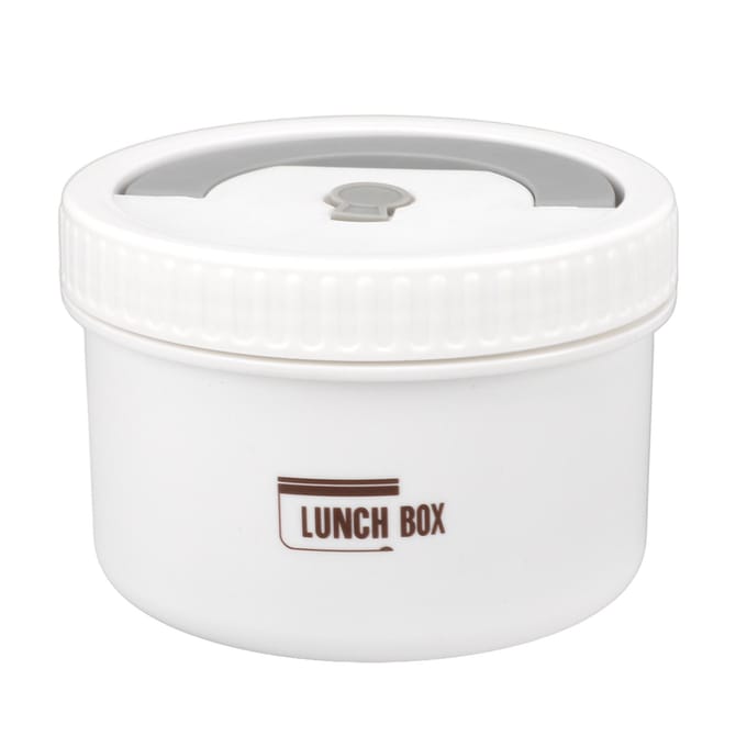 Bento Box Rond 600ml Lunchcontainer Roestvrij Staal Dichtsluitend Lekvrij Geïsoleerd White white