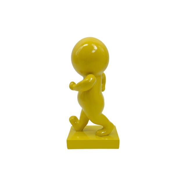 Present Time Ornament Amigo Walking Medium - Goudgeel - 10.5x9.8x20cm - Modern - Kunststof