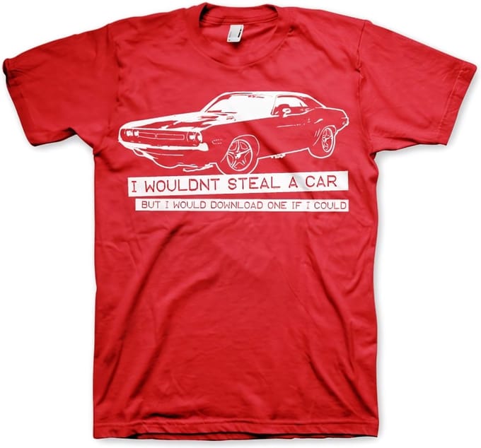 Hybris I Wouldn't Steal A Car T-shirt Rood