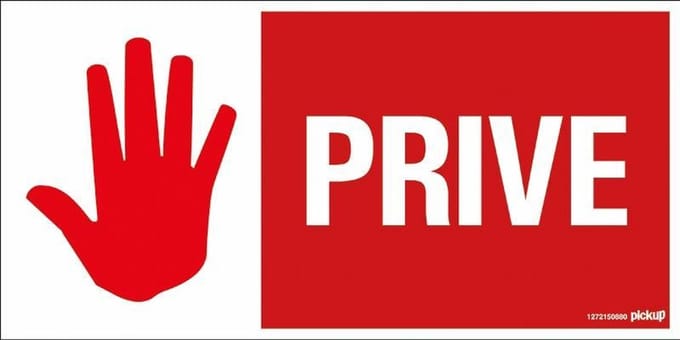 Pickup bord panneau 30x15 cm - Privé