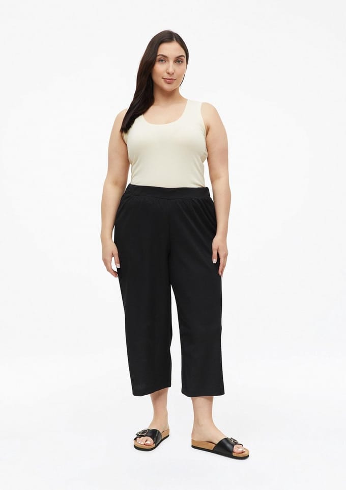 s.Oliver - female - Gestructureerde broek met elastische tailleband