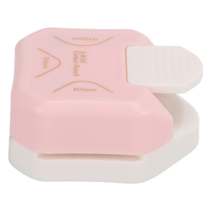 KWTRIO Corner Rounder Punch 3 in 1 Labor Saving Convenient Smoothness Portable Round Paper Cutter white