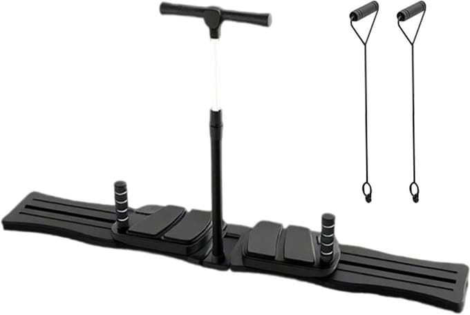 Fitnessplank - Core trainer - Buikspier training - Stille beweging - 75 cm - Zwart