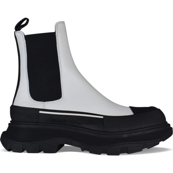Alexander McQueen Tread Slick enkellaarzen wit