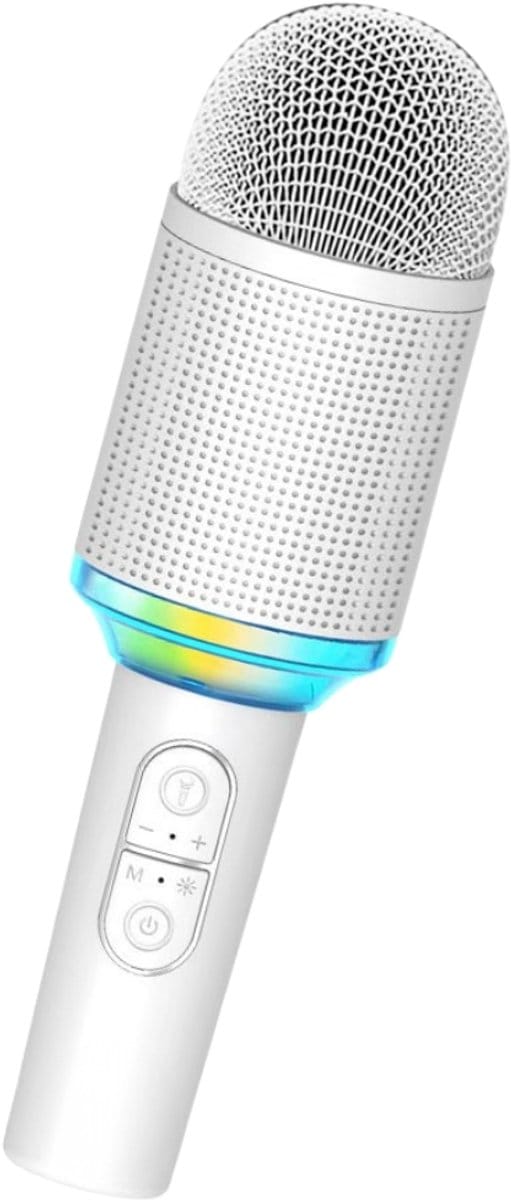 Fivesquare Smart Karaoke Microphone – Bluetooth 5.4 Karaoke Microfoon met TWS Stereo, LED Effecten & Anti-Whistle Technologie