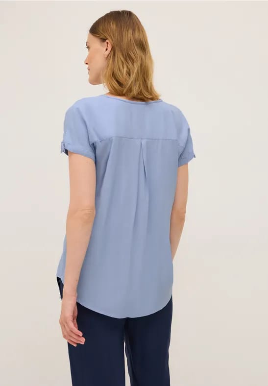 Blouseshirt in effen kleur