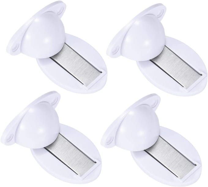 Magnetische Deurstopper - Deurvanger Deurhouder - Muur Beschermen - Zonder Boren - 6.4X4.3 cm - Wit