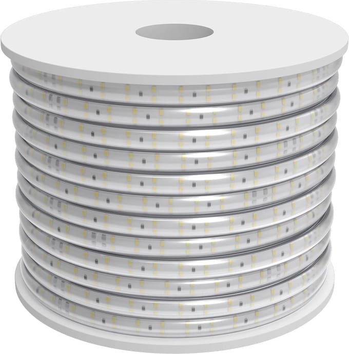 Braytron - Bouwplaatsverlichting LED Lichtslang V3 - 100 meter 4000K Helder wit licht - Plug and Play