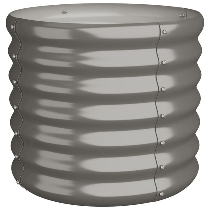 vidaXL - Plantenbak - 40x40x36 - cm - gegalvaniseerd - staal - grijs