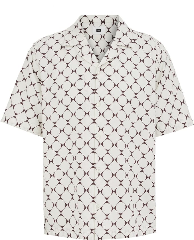 WE Fashion Heren boxy fit overhemd met print