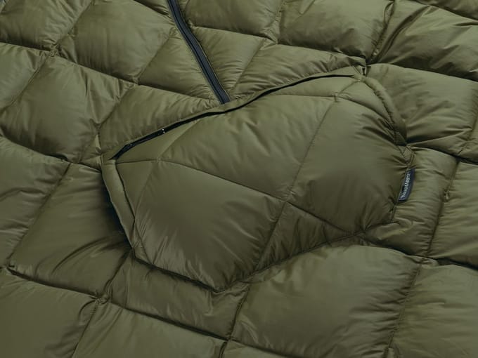 Therm-A-Rest Honcho Poncho Down - Dark Olive - Warme outdoor Poncho