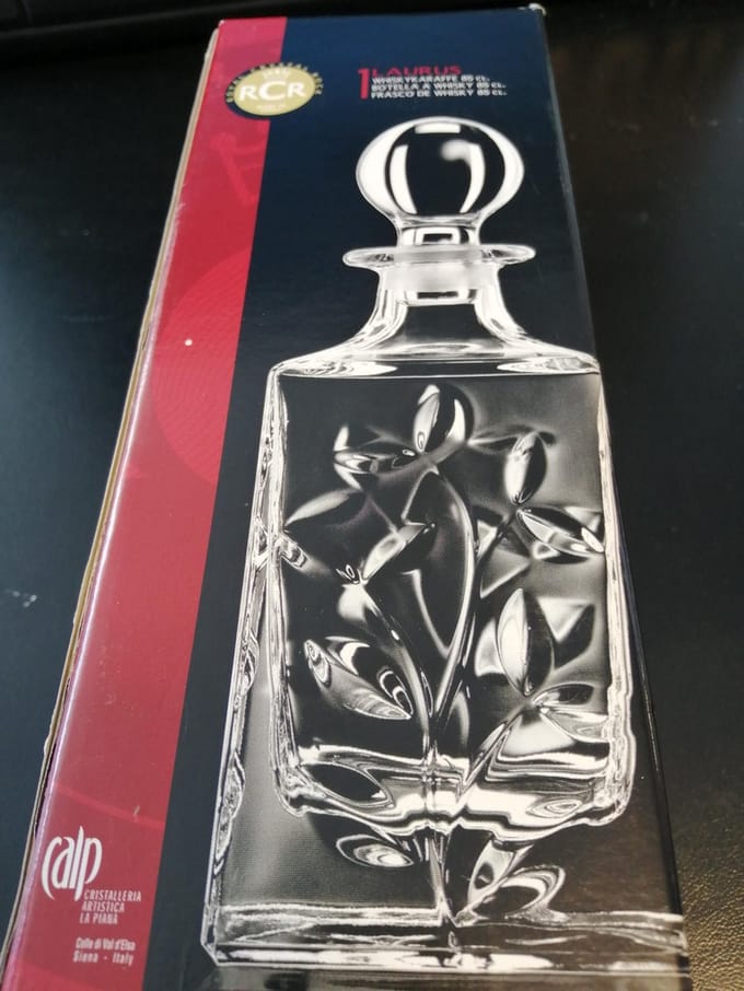 RCR Laurus Whisky karaf 85 cl LAATSTE STUK !!