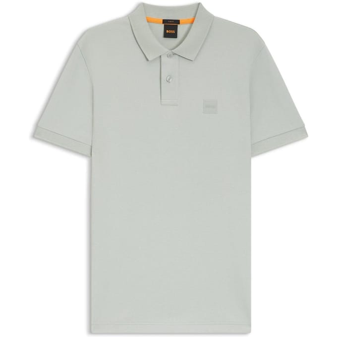 Boss Polo-shirt voor heren met Passenger Box-logo (Zilver)