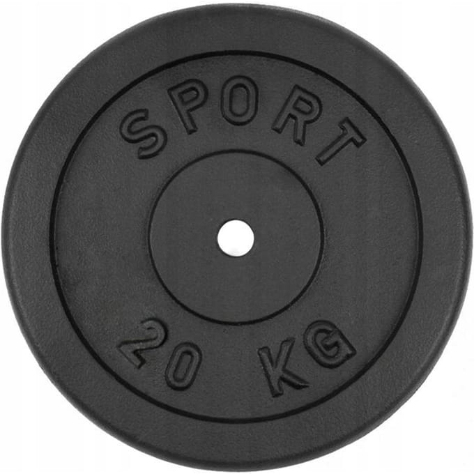 Merkloos Gietijzeren Gewichtsschijf 20 kg - 28 mm Opening