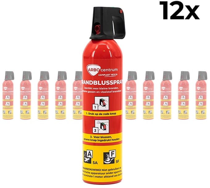 ARBOcentrum - 12 stuks voordeelpack - Sprayblusser - Fluorvrij - 0,75L