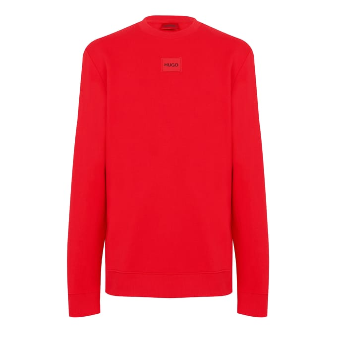 Hugo Heren Diragol Sweatshirt met ronde hals (Rood)
