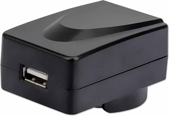 Manhattan 102155 USB-oplader Thuis Uitgangsstroom (max.) 1 A 1 x USB 3.2 Gen 1 bus A (USB 3.0) Met adapter voor Austral