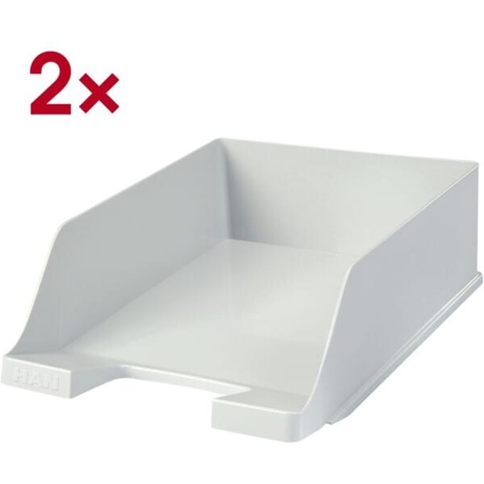 HAN brievenbak XXL lichtgrijs, 2 stuks