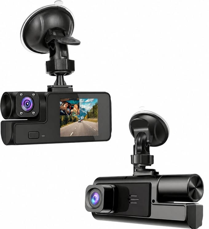 Dashcam - Dashcam voor auto - 1080P Dubbele Dashcam - 170° Groothoek Voertuigcamera - WDR, G-sensor - Loopopname, Nachtzicht
