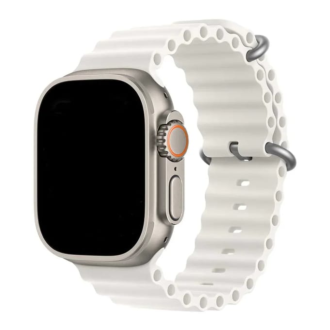 2+1 | Apple Watch Bandje Ocean - Siliconen - Wit